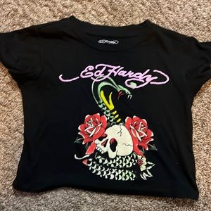 Ed Hardy Rose Cobra Baby Tee